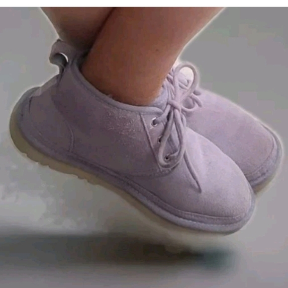 UGG Neumel Ankle Boots Womens Size 8 Light Greyish/Lavender Color In & Out VGUC - Picture 1 of 14